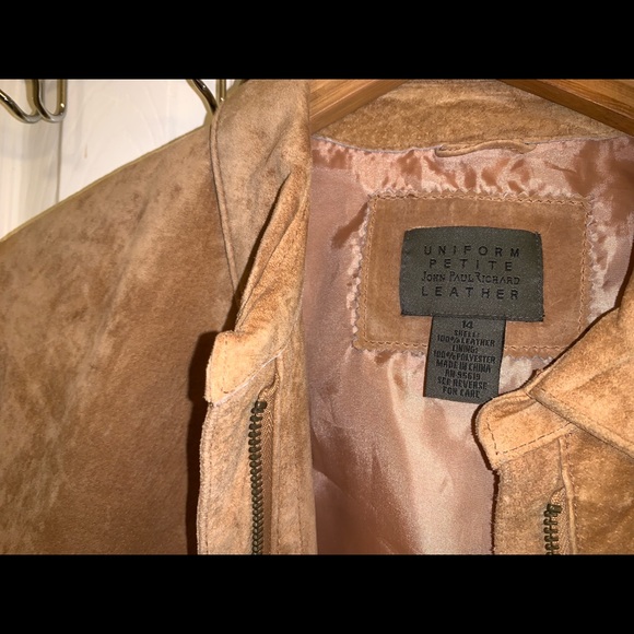 Brown 100% leather jacket by John Paul Richard - Picture 5 of 7